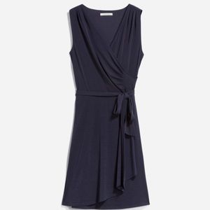 41 HAWTHORN
Tristana Essential Knit Faux Wrap Dress, Navy Blue. Size M in Women